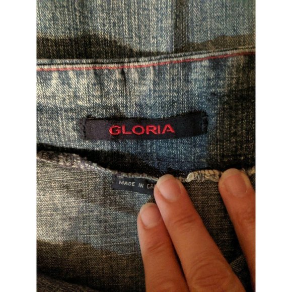 Gloria Jean Skirt Size M Medium Denim Blue Modest Womens Asymmetrical - Picture 5 of 6